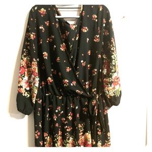 Black floral dress